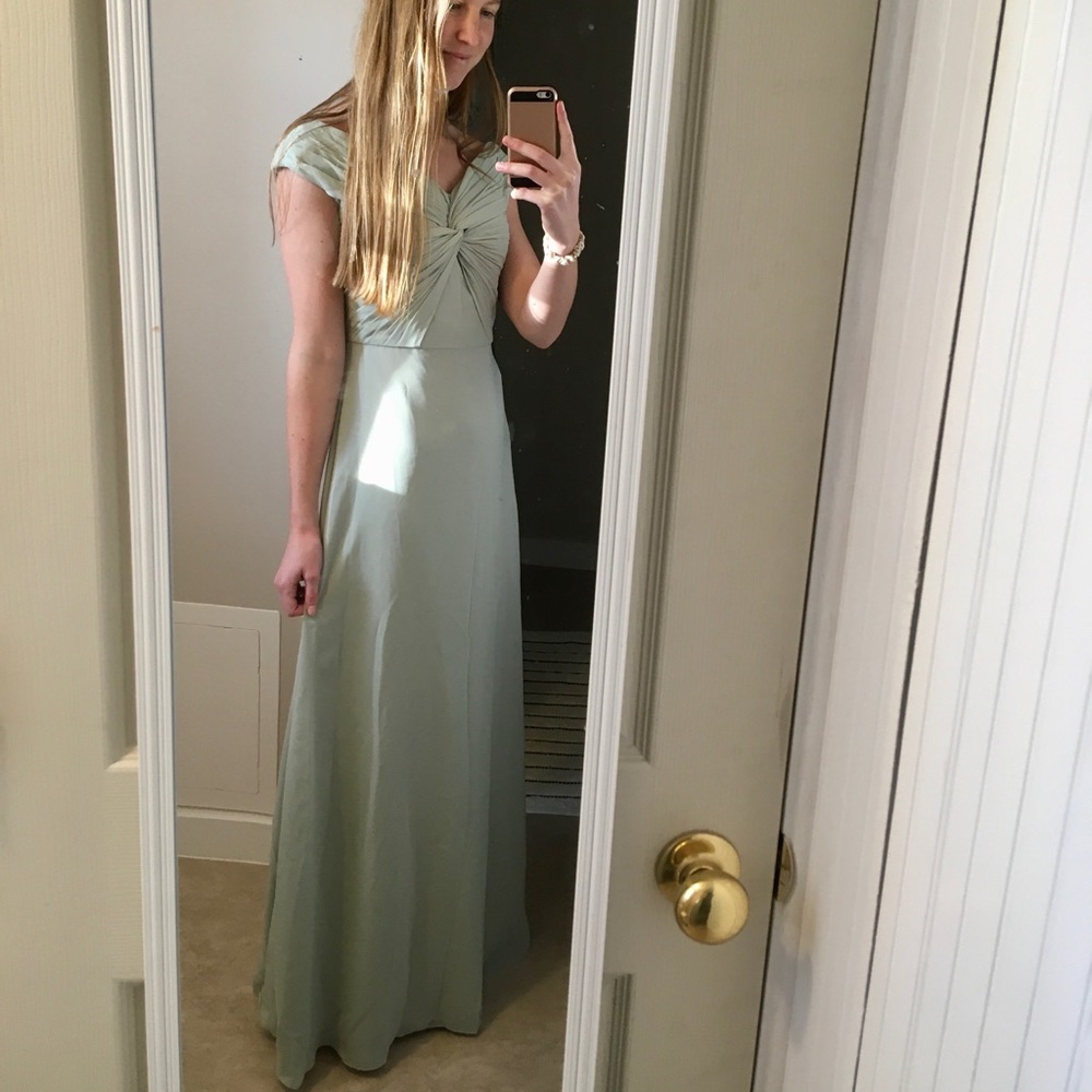 JJs House Bridesmaid Sheath / Column Floor Length Dress